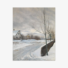 Road in the Village of Baldersbrønde (Winter Day) by L.A. Ring