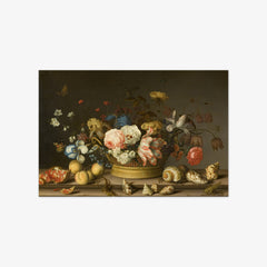Still Life with a Basket of Flowers by Balthasar van der Ast