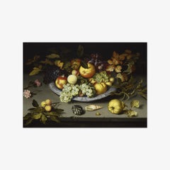 Still Life of Fruit on a Kraak Porcelain Dish by Balthasar van der Ast