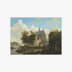 Ferry Crossing in Haarlem by Bartholomeus Johannes van Hove