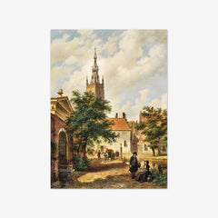 A View of a Village with a Church by Bartholomeus Johannes van Hove