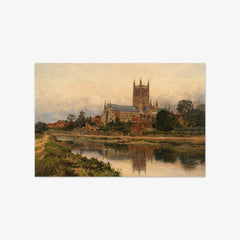 View of the Worcester Cathedral across the River Severn by Benjamin Leader