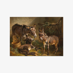 Donkies in a Stable by Richard Benno Adam