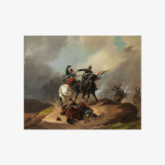 Equestrian Combat of a German and a French Cavalrist by Richard Benno Adam