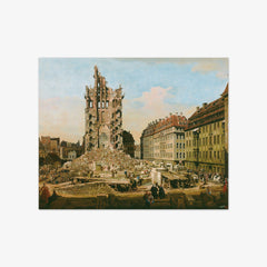 The Ruins of the Old Kreuzkirche, Dresden by Bernardo Bellotto