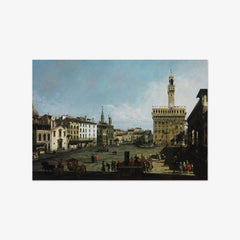 The Piazza della Signoria in Florence by Bernardo Bellotto