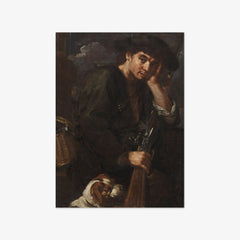Hunter with his Gun and Dog by Bernardo Eberhart Keilhau