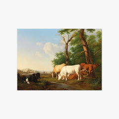 Cows in a Meadow by Johann Baptist Michael Dallinger von Dalling