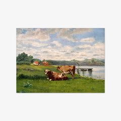 Landscape with Cows in a Meadow by Sophie Södergren