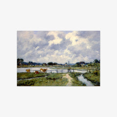 The Valley of the Touques. Cows in the Meadow by Eugène Louis Boudin