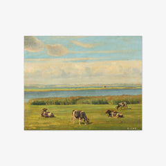 Cows Grazing by Hjarbæk Fjord by Rasmus Christiansen