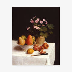Still Life of Primroses, Pears, and Pomegranates by Henri Fantin-Latour