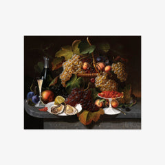 Still Life with Fruit, Oysters, and Wine by Everhart Kuhn