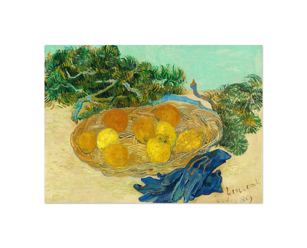 Vincent van Gogh - Still Life of Oranges and Lemons with Blue Gloves - Compact / Full Bleed / No Frame - Poster