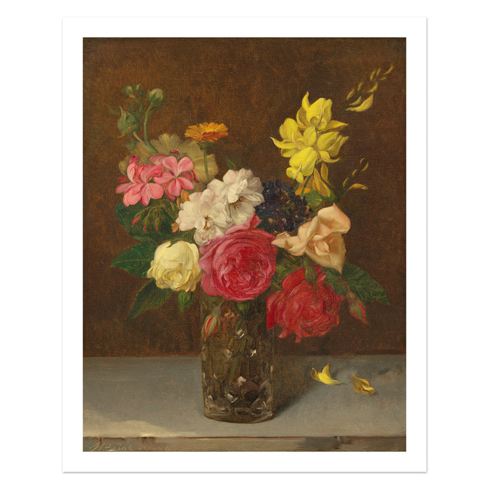 William Perkins Babcock - Flowers in a Cut Glass Vase - Supreme / With Margin / No Frame - Poster